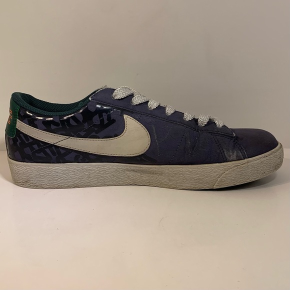 Y2K '08 NIKE NYX BLAZER LOW PURPLE GREY WHITE ORANGE MENS SHOES SIZE 10 SNEAKERS - Picture 2 of 12